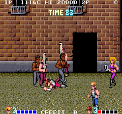 Double Dragon Arcade full play through 4k both Endings 