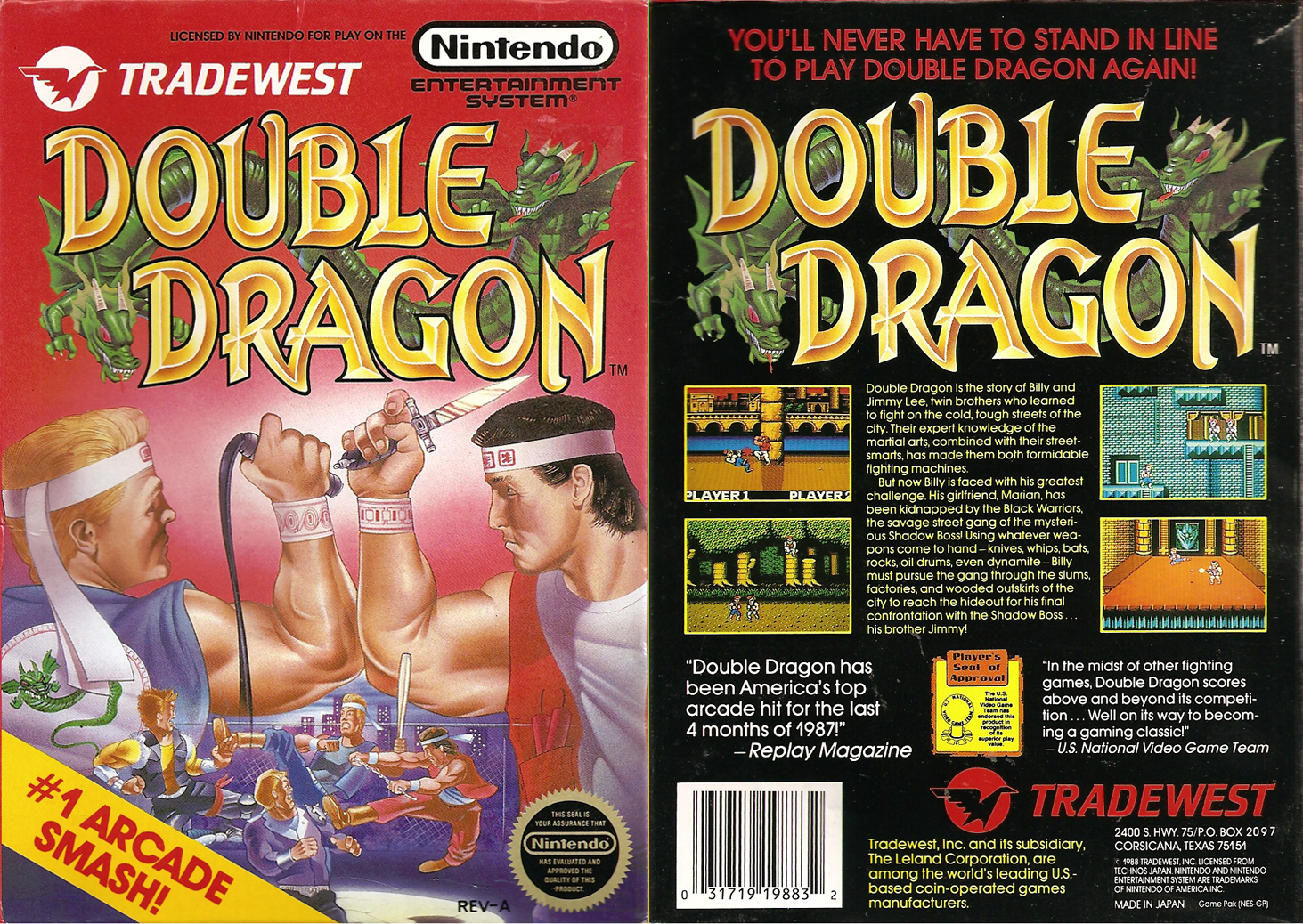 Double Dragon - 1987 Arcade RePlay