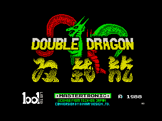 Double Dragon Dojo: Double Dragon II Sinclair ZX Spectrum version review