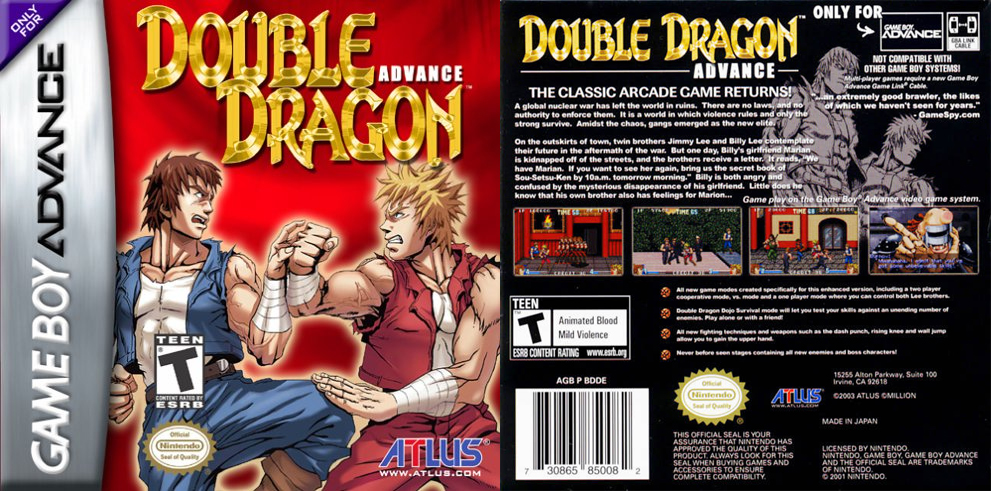 Game Boy Advance - Double Dragon Advance - Agents - The Spriters Resource