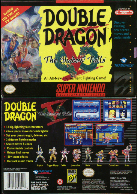 Double Dragon Dojo: Double Dragon V SNES version review